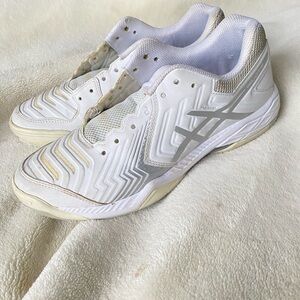 White and Gray Athletic Sneakers